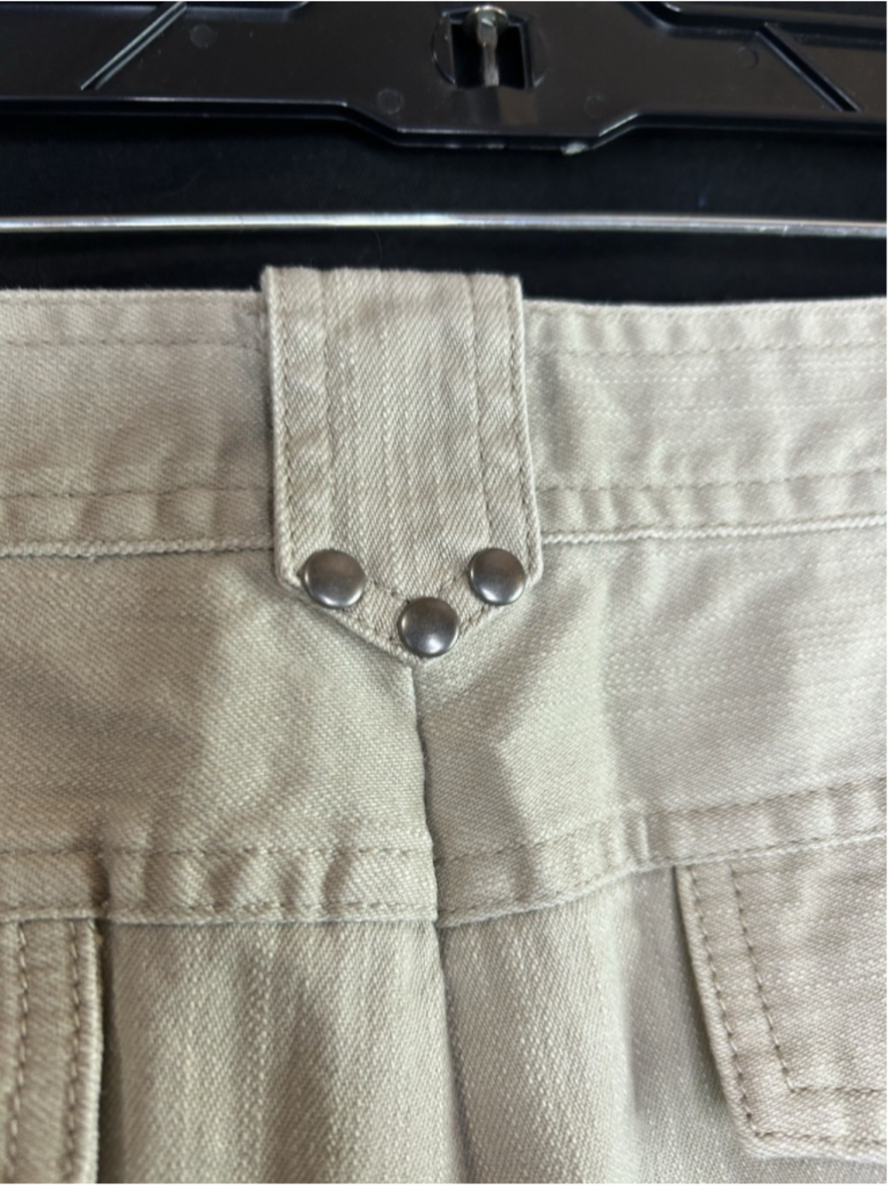 CJ Banks Comfort Stretch Khaki Capri Pants Cargo Pocket Rivets NWT 18W Plus - Picture 7 of 10